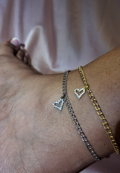 Heart anklet