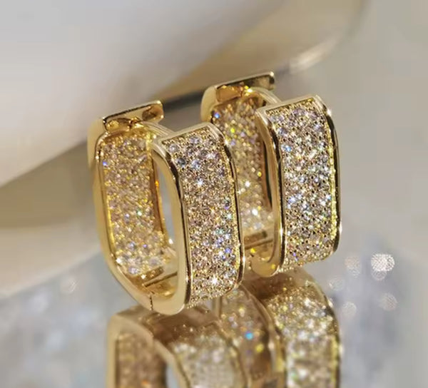 Mini Squared Hoop Earrings