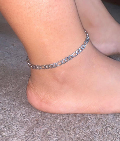 Silver Cuban Anklet